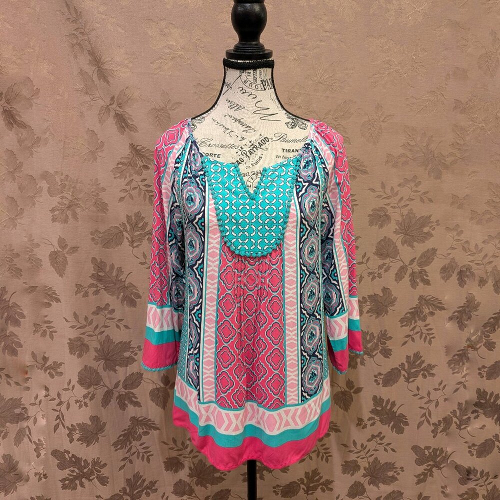 Crown & Ivy 3/4 Sleeve Blouse, Size XS, Excellent Used Condition! (EUC) - Picture 1 of 8